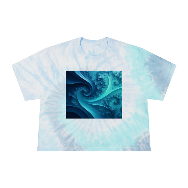 Fractal Harmony Wave - Women's Tie-Dye Crop Tee