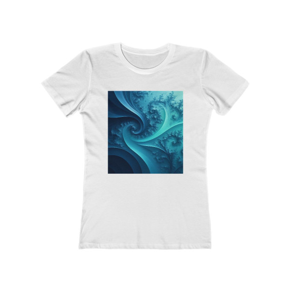 Fractal Harmony Wave - The Boyfriend Tee for Women