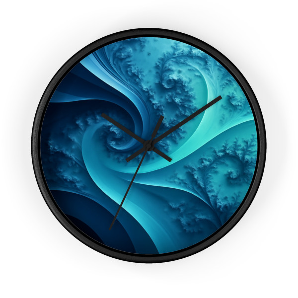 Fractal Harmony Wave - Wall Clock