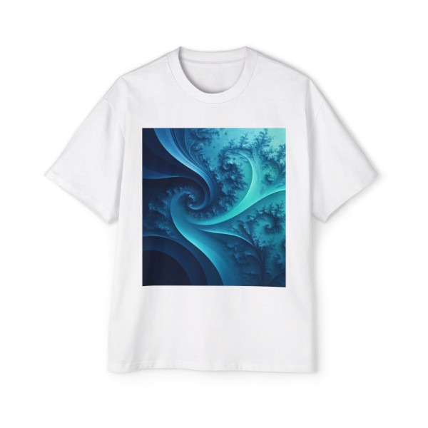 Fractal Harmony Wave - Men's Heavy Oversized Tee