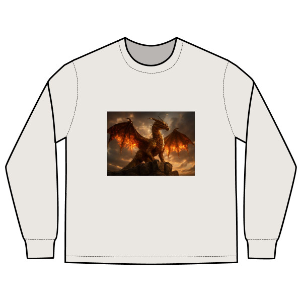 Golden Ember Leviathan - Men's Heavy Faded Long Sleeve Tee