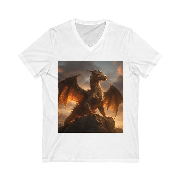 Golden Ember Leviathan - Unisex Jersey Short Sleeve V-Neck Tee