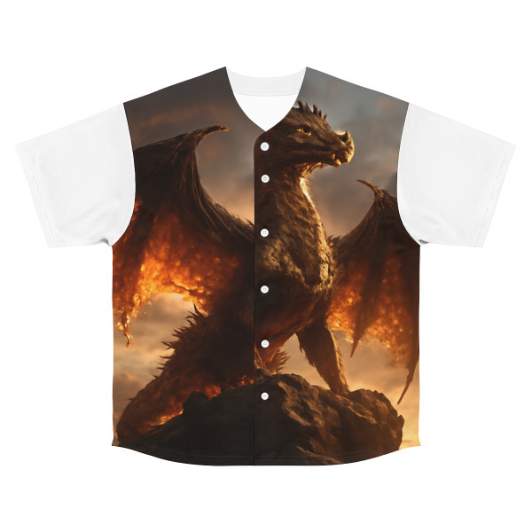 Golden Ember Leviathan - Men's Baseball Jersey (AOP)