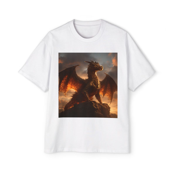Golden Ember Leviathan - Men's Heavy Oversized Tee