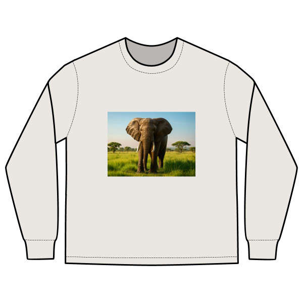 Majestic Elephant Spirit - Men's Heavy Faded Long Sleeve Tee