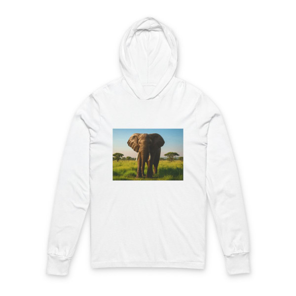 Majestic Elephant Spirit - Unisex Hooded Long Sleeve Tee