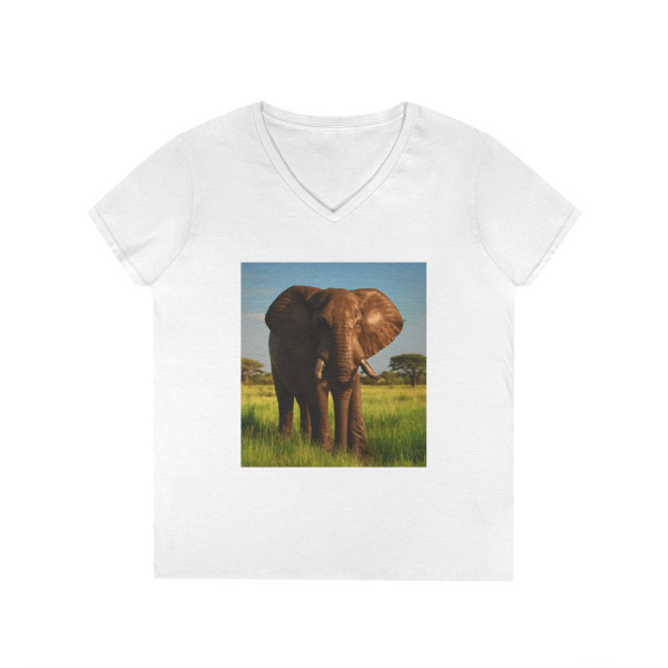 Majestic Elephant Spirit - Ladies' V-Neck T-Shirt
