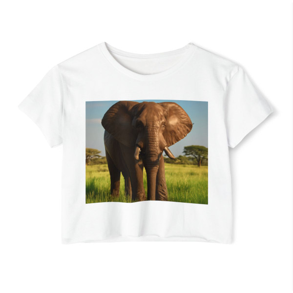 Majestic Elephant Spirit - Women's Festival Crop Top