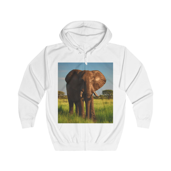 Majestic Elephant Spirit - Unisex Full Zip Hoodie