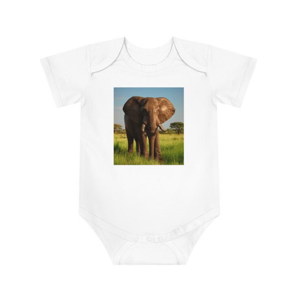 Majestic Elephant Spirit - Baby Short Sleeve Bodysuit