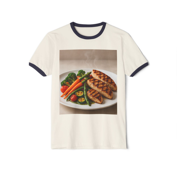 Gastronomic Elegance - Unisex Cotton Ringer T-Shirt