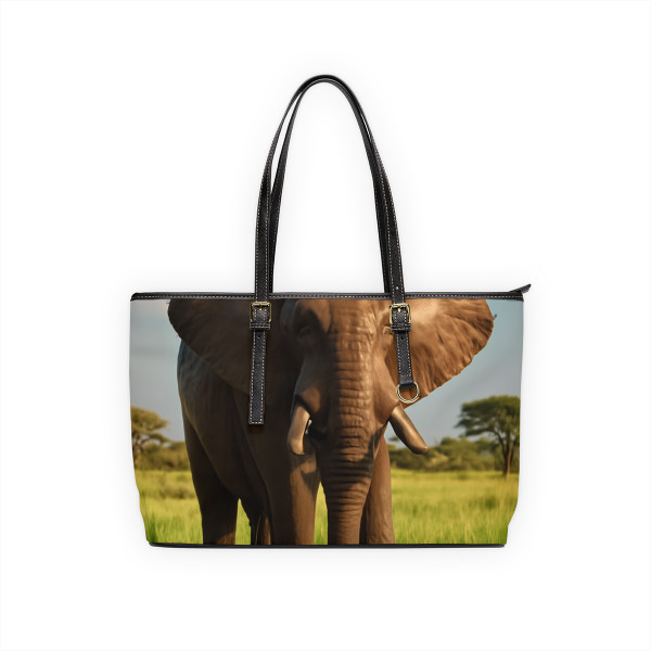 Majestic Elephant Spirit - PU Leather Shoulder Bag