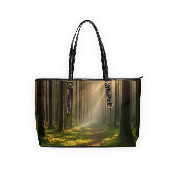 Whispering Pine Forest - PU Leather Shoulder Bag
