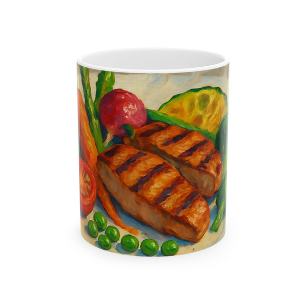 Gastronomic Elegance - Ceramic Mug, (11oz, 15oz)