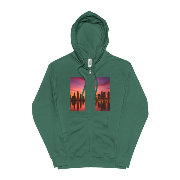 Dubai Twilight Mirage - Unisex Fleece Zip Up Hoodie
