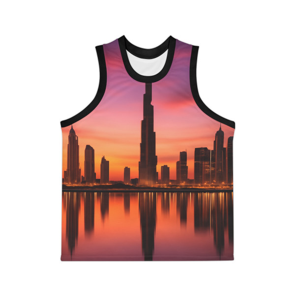 Dubai Twilight Mirage - Unisex Basketball Jersey (AOP)