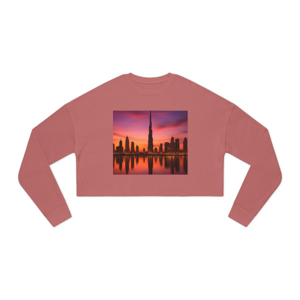 Dubai Twilight Mirage - Women's Cropped Sweatshirt