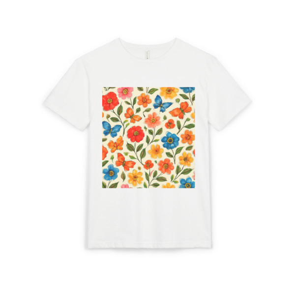Whimsical Garden Play - Unisex Sueded T-Shirt