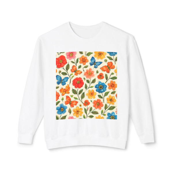 Whimsical Garden Play - Unisex Lightweight Crewneck Sweatshirt