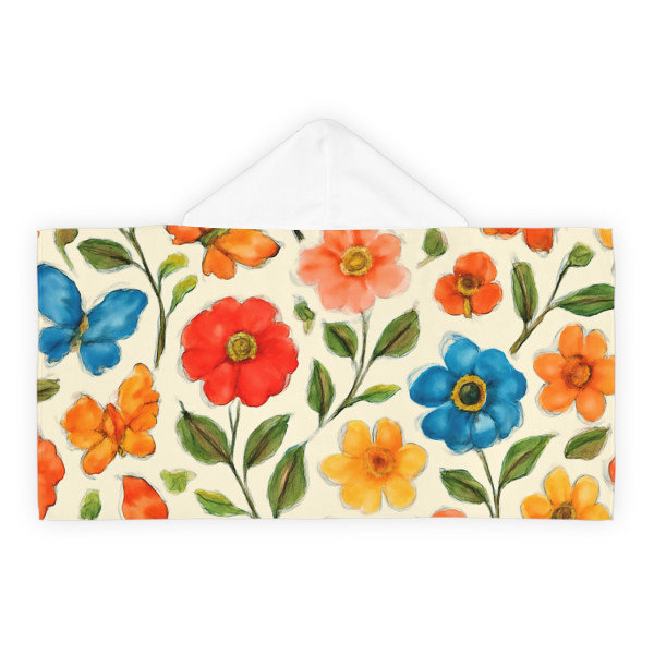 Whimsical Garden Play - Youth Hooded Towel