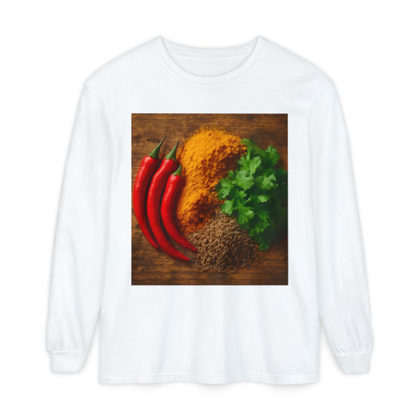 Sizzling Spice Medley - Unisex Garment-dyed Long Sleeve T-Shirt