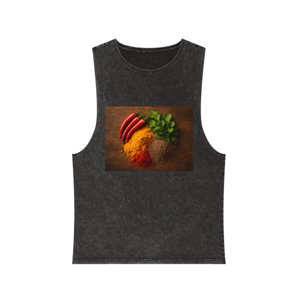 Sizzling Spice Medley - Unisex Stonewash Tank Top