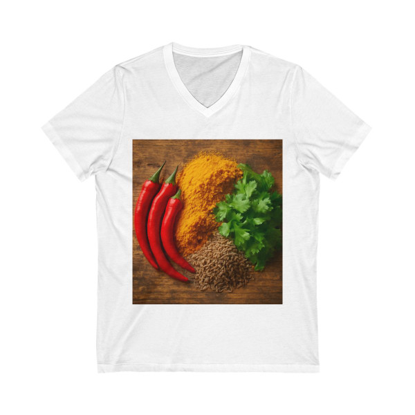 Sizzling Spice Medley - Unisex Jersey Short Sleeve V-Neck Tee
