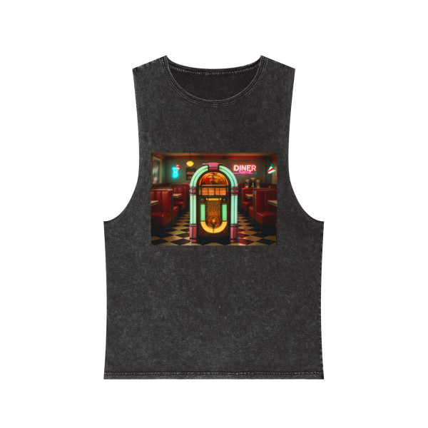 Classic Diner Dreams - Unisex Stonewash Tank Top
