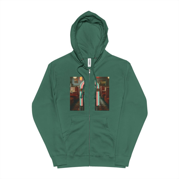 Classic Diner Dreams - Unisex Fleece Zip Up Hoodie