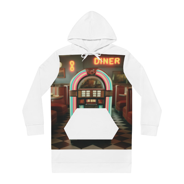 Classic Diner Dreams - Women's Hoodie Dress (AOP)