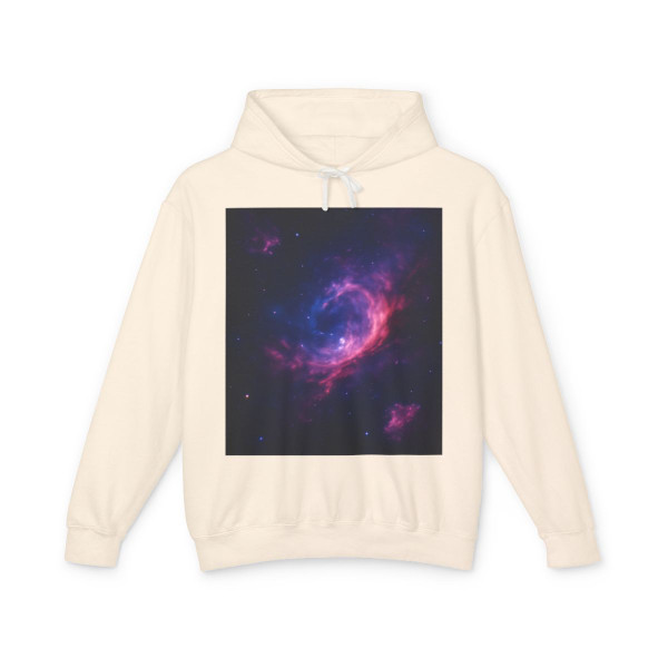 Celestial Drift Odyssey - Unisex Lightweight Hooded Sweatshirt