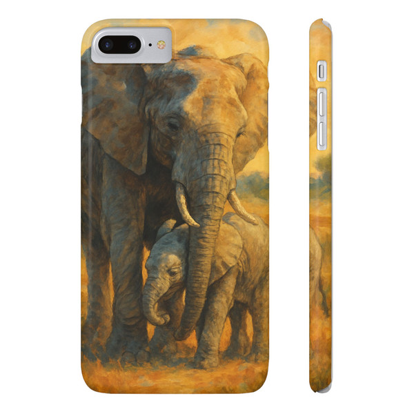 Nurturing Elephants - Slim Phone Cases