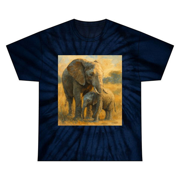Nurturing Elephants - Unisex Tie Dye Cotton Tee
