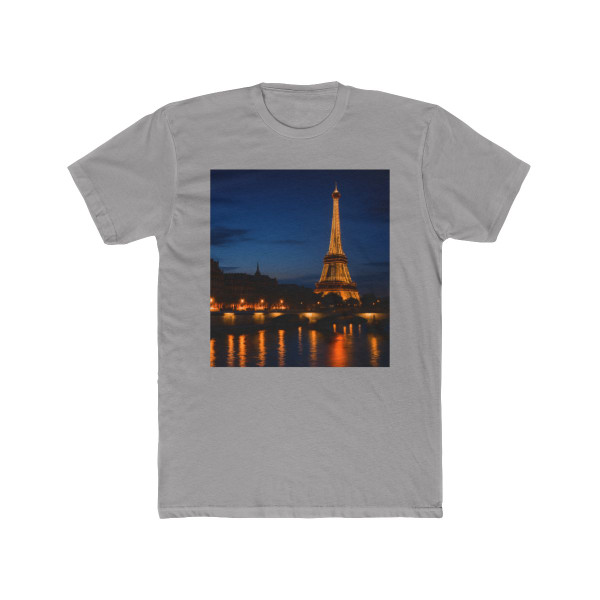 Paris Twilight Elegance - Unisex Cotton Crew Tee