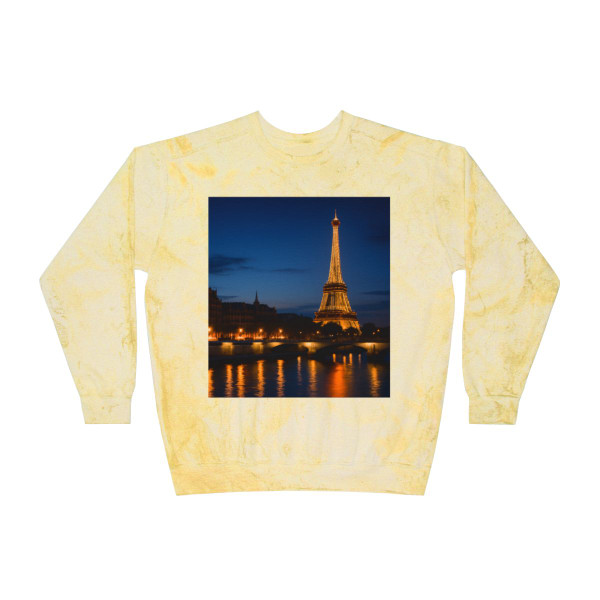 Paris Twilight Elegance - Unisex Color Blast Crewneck Sweatshirt