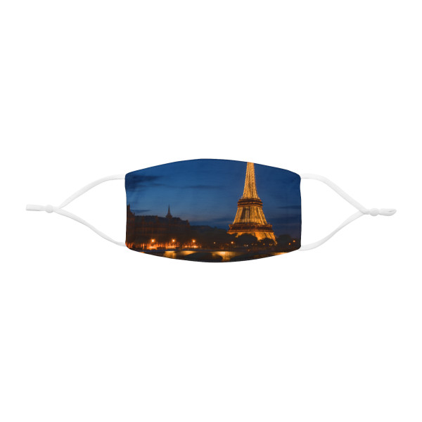 Paris Twilight Elegance - Snug-Fit Polyester Face Mask