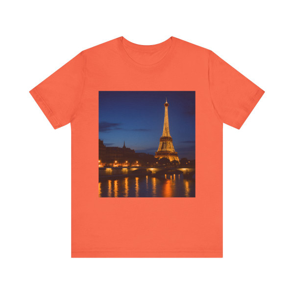 Paris Twilight Elegance - Unisex Jersey Short Sleeve Tee