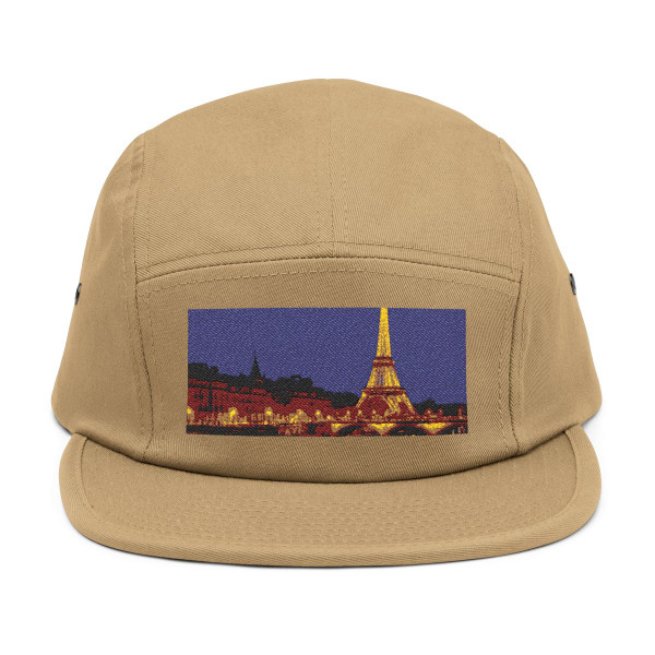 Paris Twilight Elegance - 5 Panel Cap (Embroidery)