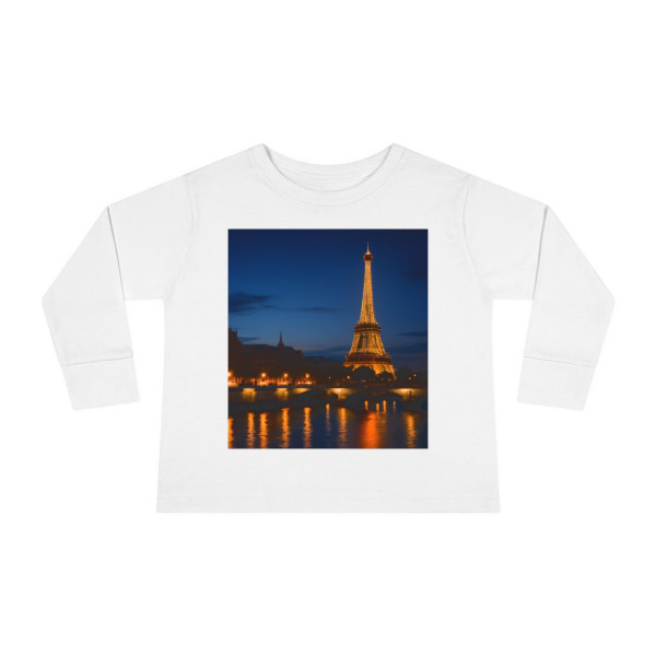 Paris Twilight Elegance - Toddler Long Sleeve Tee