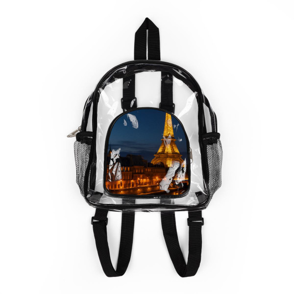 Paris Twilight Elegance - Clear Stadium Backpack