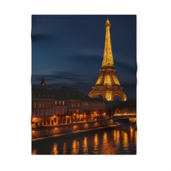 Paris Twilight Elegance - Soft Fleece Baby Blanket