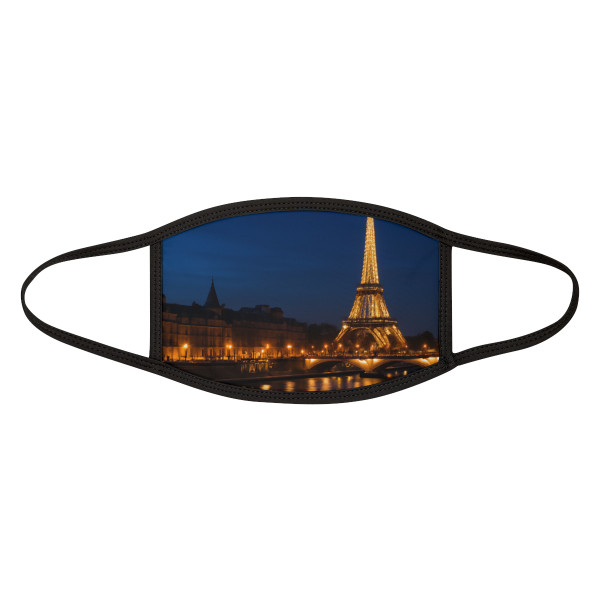Paris Twilight Elegance - Mixed-Fabric Face Mask