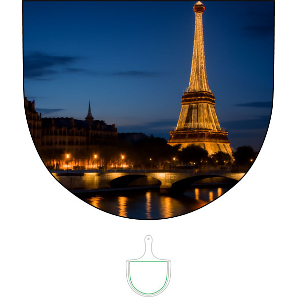 Paris Twilight Elegance - Bamboo Pizza Board (Engraving)