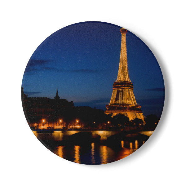 Paris Twilight Elegance - Ceramic Coaster