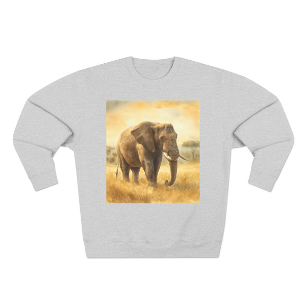 Majestic Elephant Serenade - Unisex Crewneck Sweatshirt