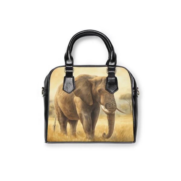 Majestic Elephant Serenade - Shoulder Handbag
