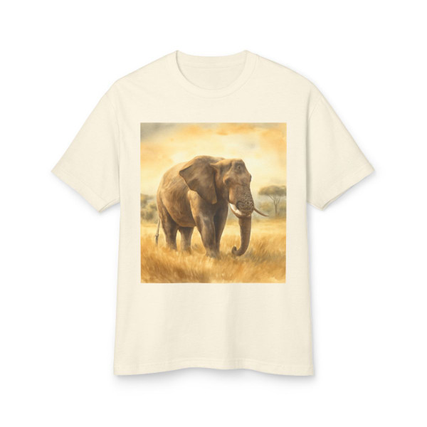 Majestic Elephant Serenade - Unisex Garment-Dyed Heavyweight Cotton Tee