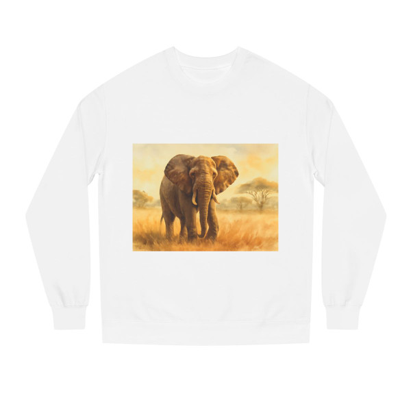 Majestic Elephant Serenade - Unisex Crew Neck Sweatshirt