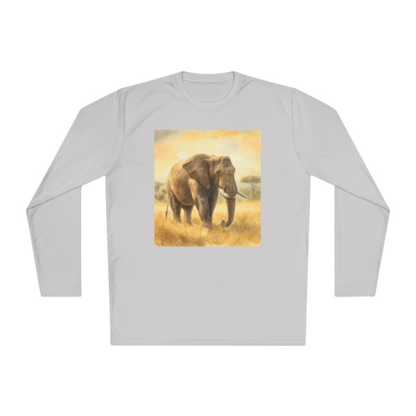 Majestic Elephant Serenade - Unisex Lightweight Long Sleeve Tee