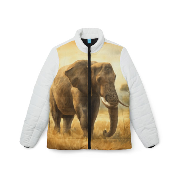 Majestic Elephant Serenade - Women’s Puffer Jacket (AOP)